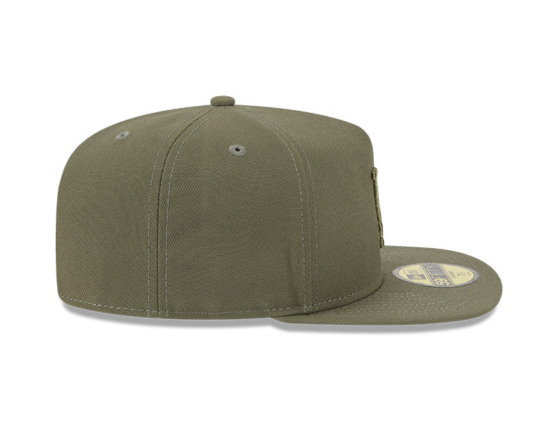 New Era Los Angeles Dodgers Olive Color Pack A-Frame 59FIFTY Fitted Hat