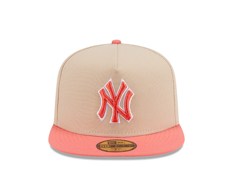 New Era New York Yankees Salmon/Pink Two-Tone Color Pack A-Frame 59FIFTY Fitted Hat