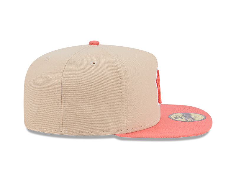 New Era New York Yankees Salmon/Pink Two-Tone Color Pack A-Frame 59FIFTY Fitted Hat