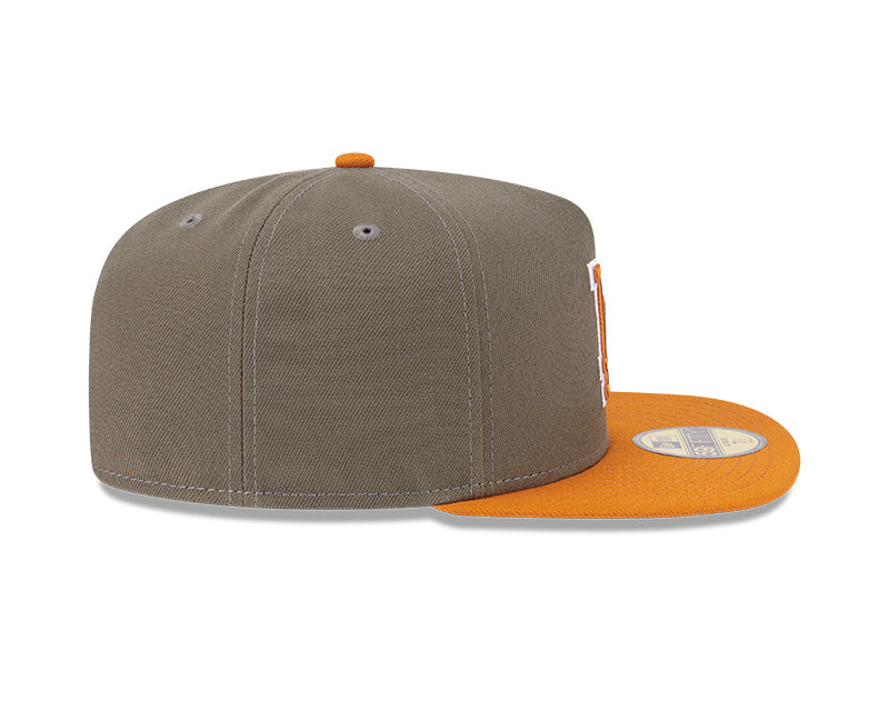 New Era Los Angeles Dodgers Olive/Burnt Orange Two-Tone Color Pack A-Frame 59FIFTY Fitted Hat