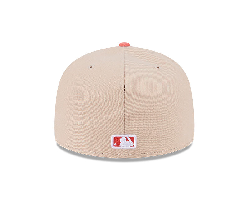 New Era Los Angeles Dodgers Salmon/Pink Two-Tone Color Pack A-Frame 59FIFTY Fitted Hat