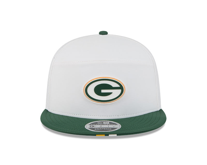 New Era Green Bay Packers 2025 Training Split Panel 9FIFTY Snapback Hat