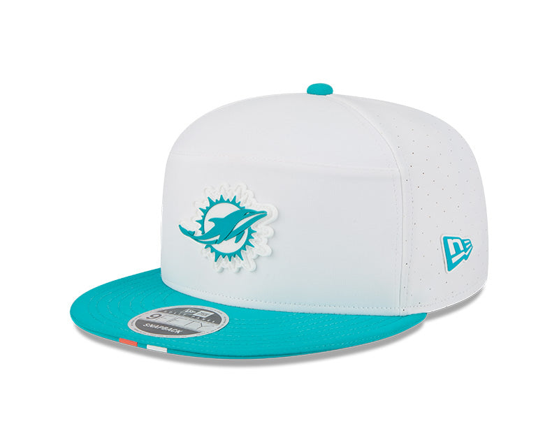 New Era Miami Dolphins 2025 Training Split Panel 9FIFTY Snapback Hat