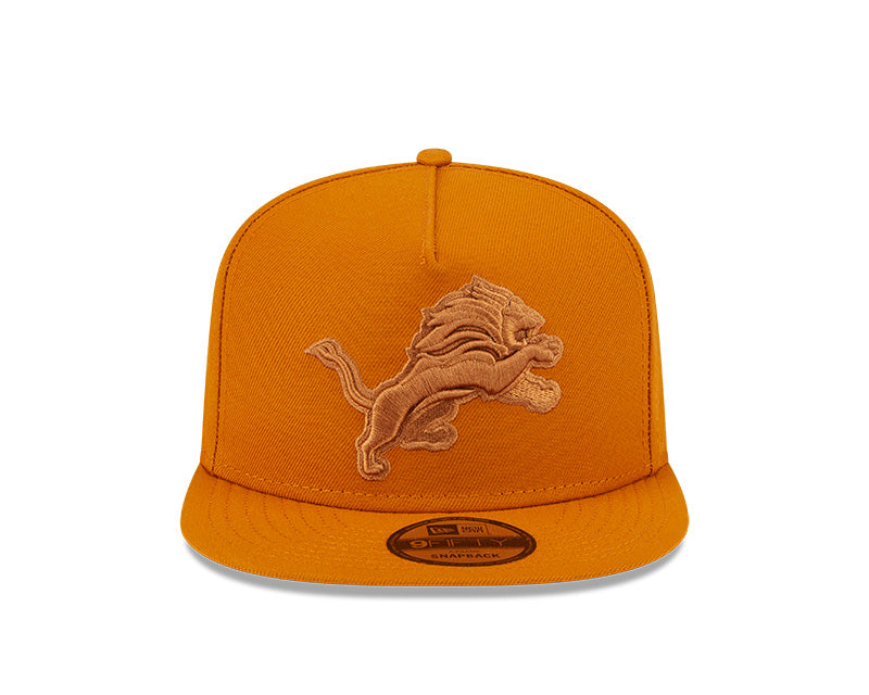 New Era Detroit Lions Brown Color Pack A-Frame 9FIFTY Snapback Hat