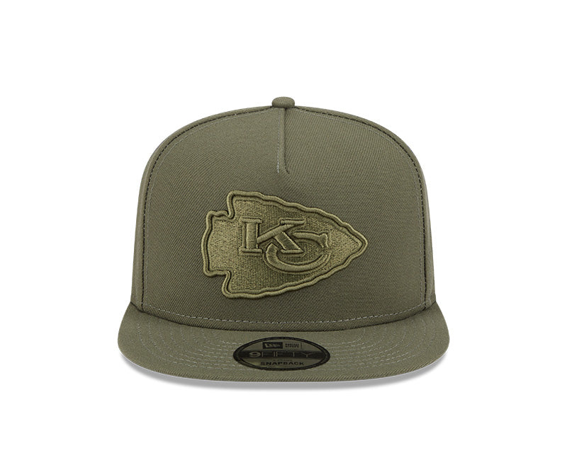 New Era Kansas City Chiefs Olive Color Pack A-Frame 9FIFTY Snapback Hat