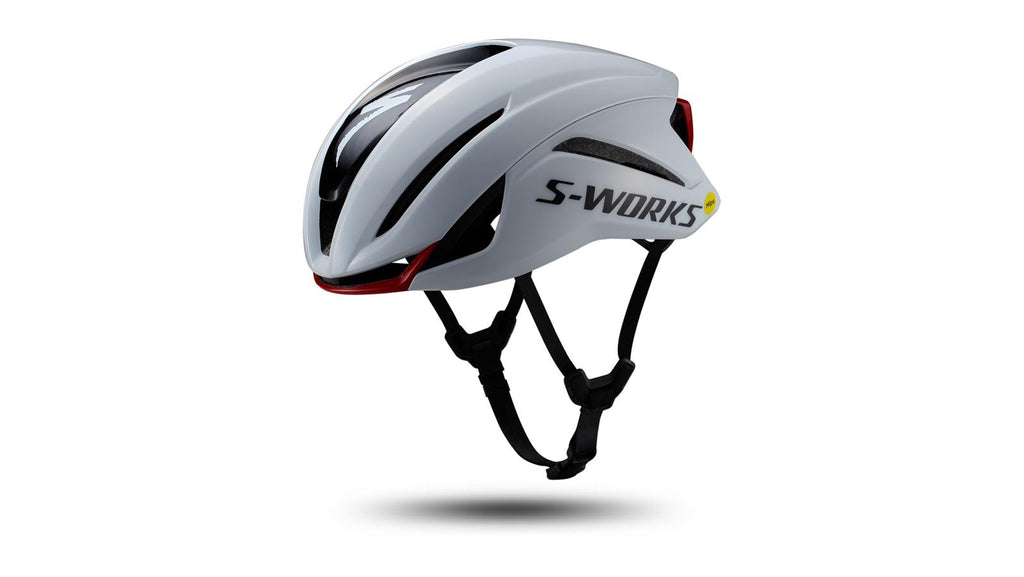 Specialized S-Works Evade 4 Helmet - WHITE/RED, hero view