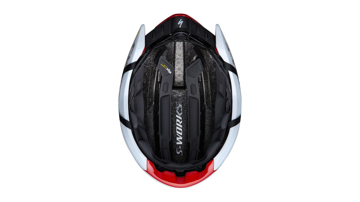 Specialized S-Works Evade 4 Helmet - WHITE/RED, inside view