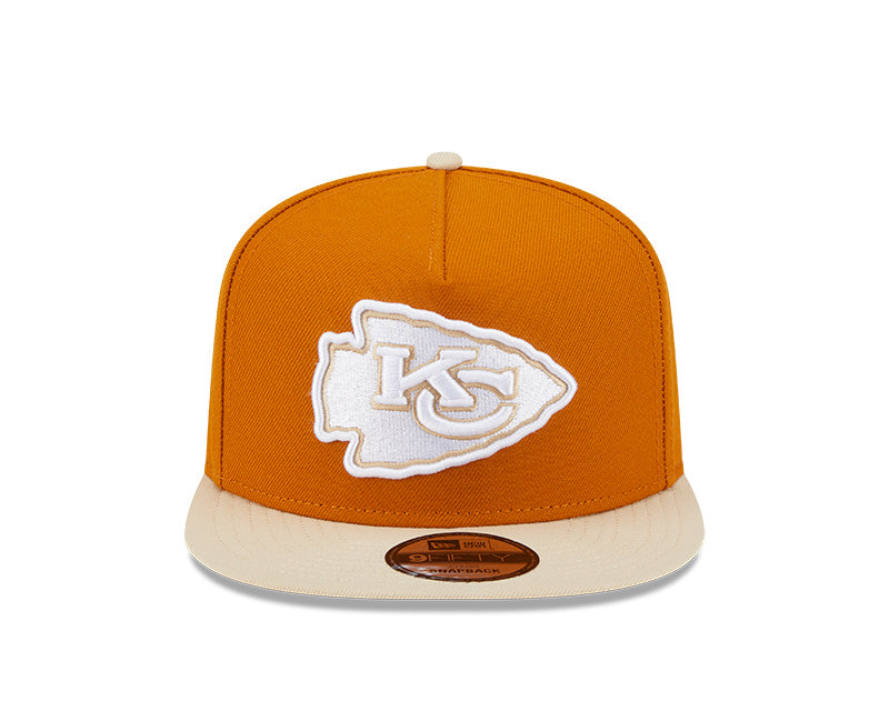 New Era Kansas City Chiefs Brown/Khaki Color Pack A-Frame 9FIFTY Snapback Hat
