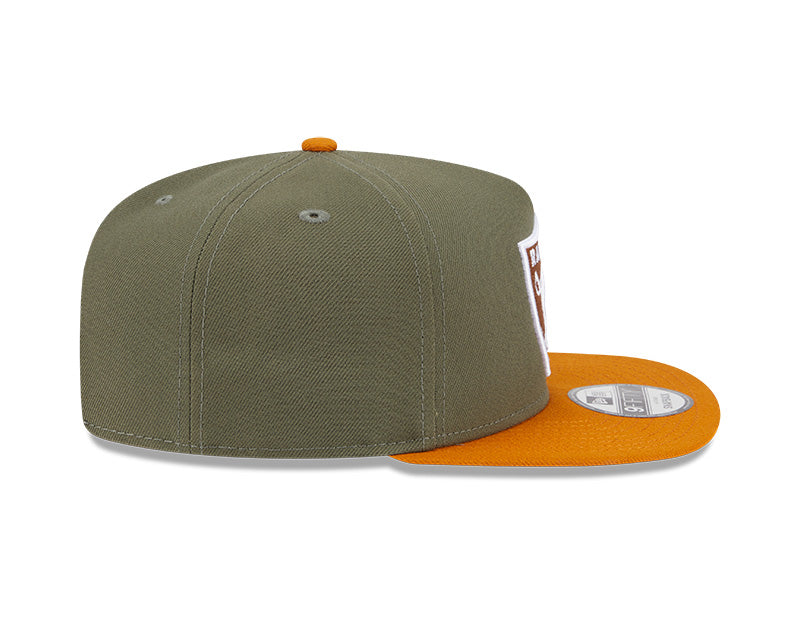 New Era Las Vegas Raiders Olive/Brown Color Pack A-Frame 9FIFTY Snapback Hat