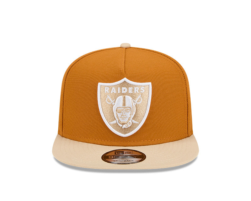 New Era Las Vegas Raiders Brown/Khaki Color Pack A-Frame 9FIFTY Snapback Hat