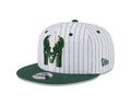 New Era Milwaukee Bucks Deceptor Pinstripe 9FIFTY Snapback Hat