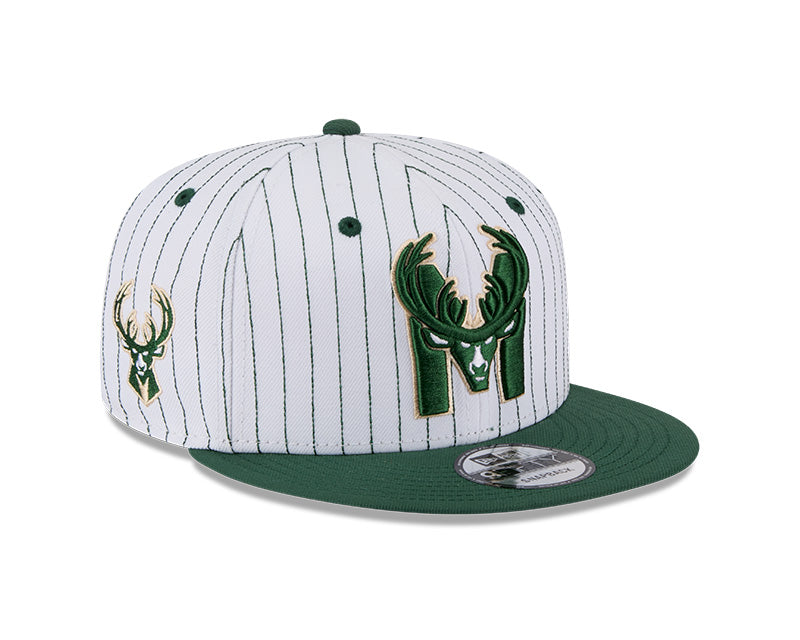 New Era Milwaukee Bucks Deceptor Pinstripe 9FIFTY Snapback Hat