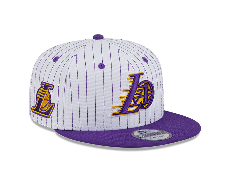 New Era Los Angeles Lakers Deceptor Pinstripe 9FIFTY Snapback Hat