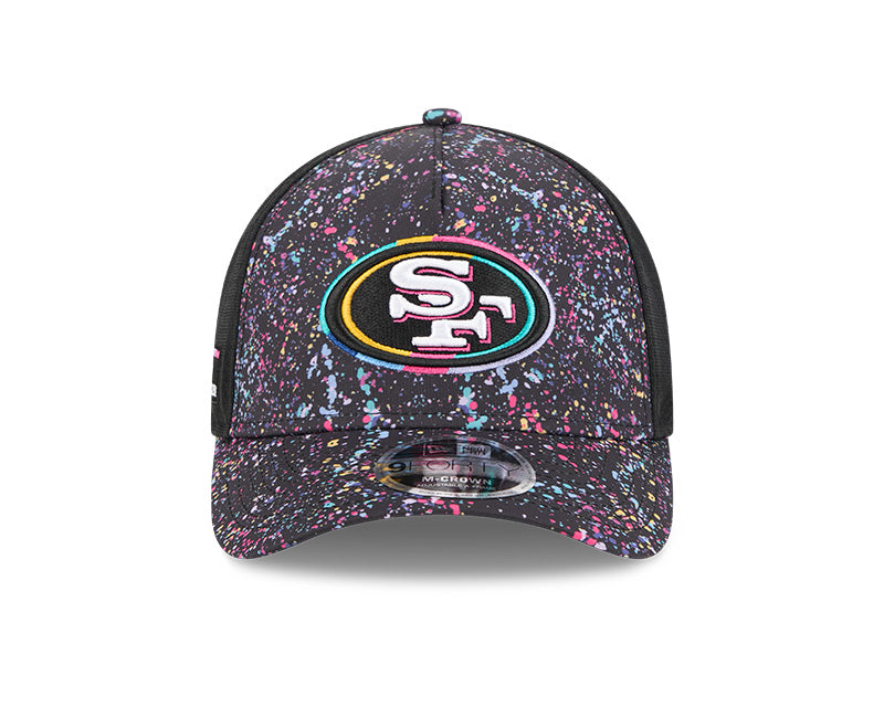 New Era San Francisco 49ers 2025 Crucial Catch 9FORTY M-Crown A-Frame Trucker Hat