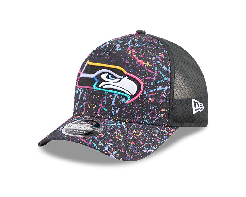 New Era Seattle Seahawks 2025 Crucial Catch 9FORTY M-Crown A-Frame Trucker Hat
