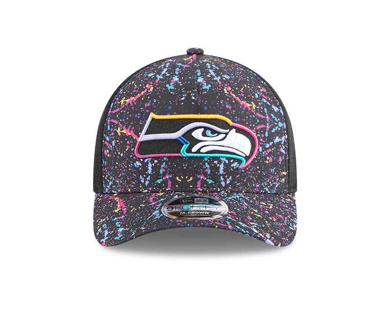 New Era Seattle Seahawks 2025 Crucial Catch 9FORTY M-Crown A-Frame Trucker Hat