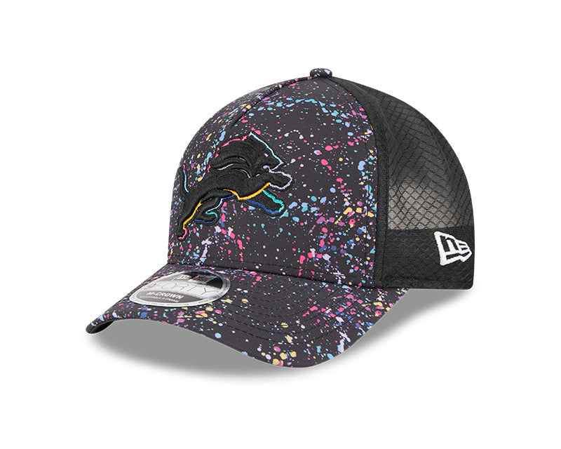 New Era Detroit Lions 2025 Crucial Catch 9FORTY M-Crown A-Frame Trucker Hat
