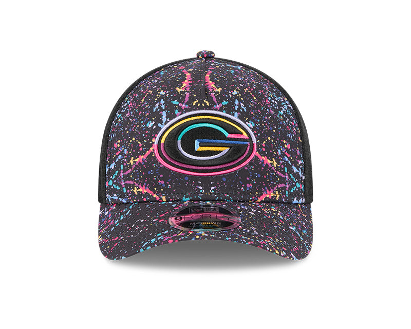 New Era Green Bay Packers 2025 Crucial Catch 9FORTY M-Crown A-Frame Trucker Hat