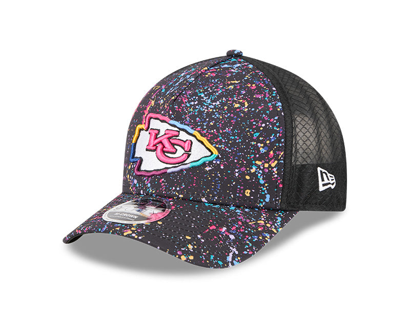 New Era Kansas City Chiefs 2025 Crucial Catch 9FORTY M-Crown A-Frame Trucker Hat