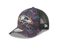 New Era Baltimore Ravens 2025 Crucial Catch 9FORTY M-Crown A-Frame Trucker Hat
