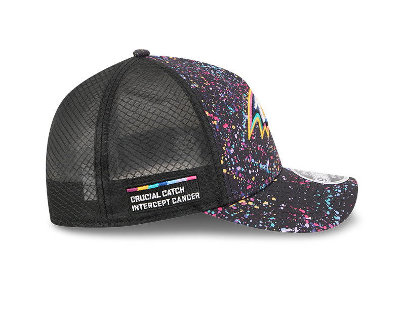New Era Baltimore Ravens 2025 Crucial Catch 9FORTY M-Crown A-Frame Trucker Hat