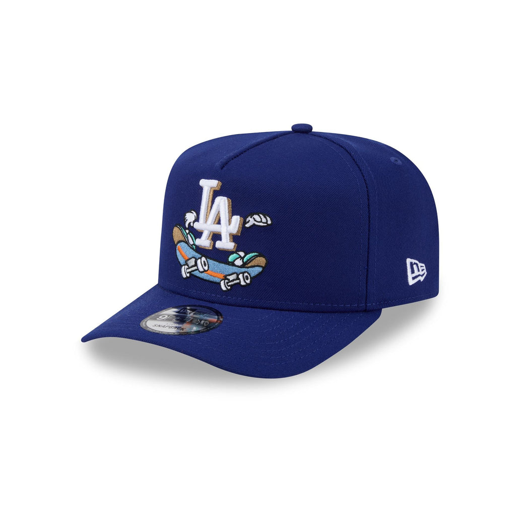 New Era Los Angeles Dodgers Cartoon A-Frame 9FIFTY Snapback Hat - three-quarter left