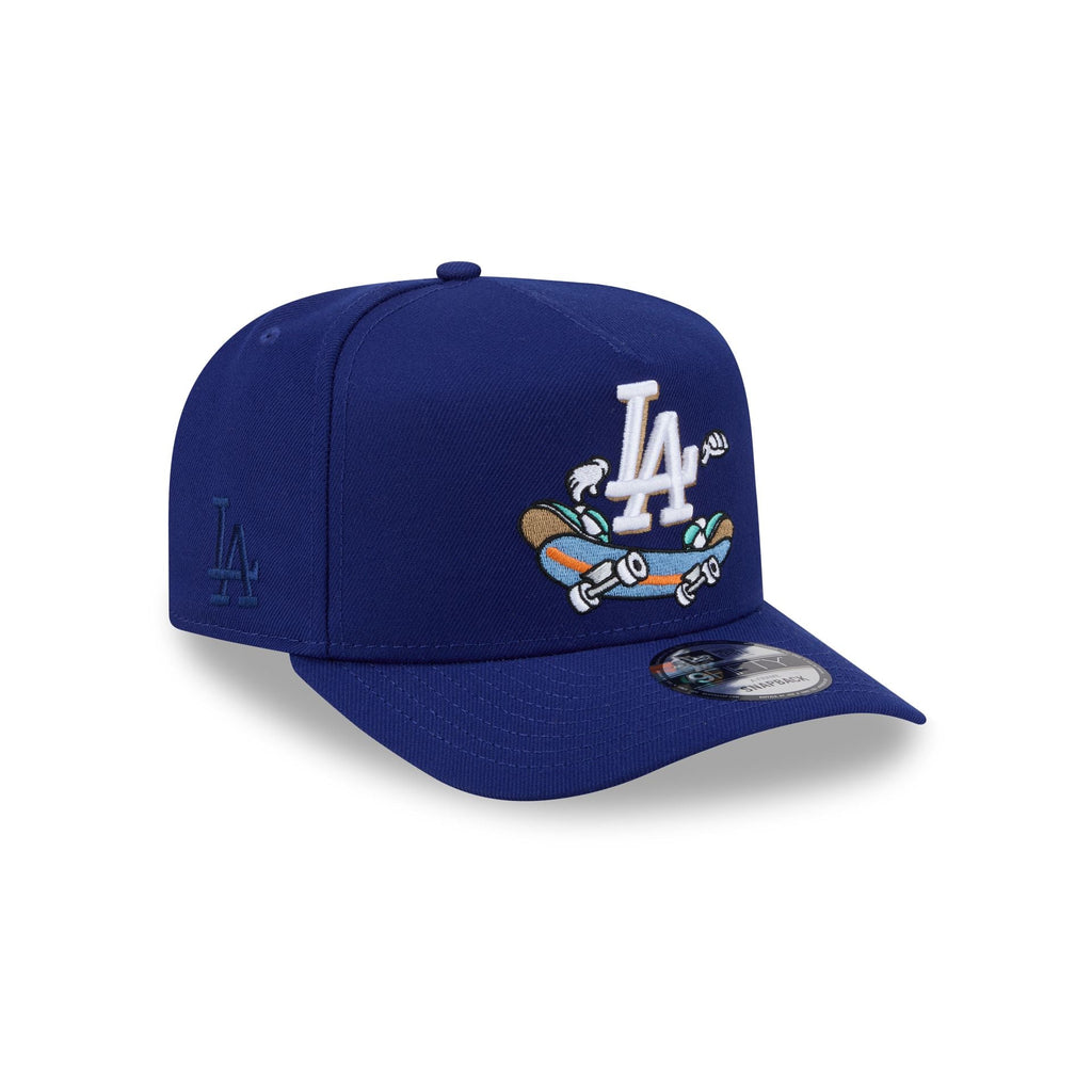 New Era Los Angeles Dodgers Cartoon A-Frame 9FIFTY Snapback Hat - three-quarter right