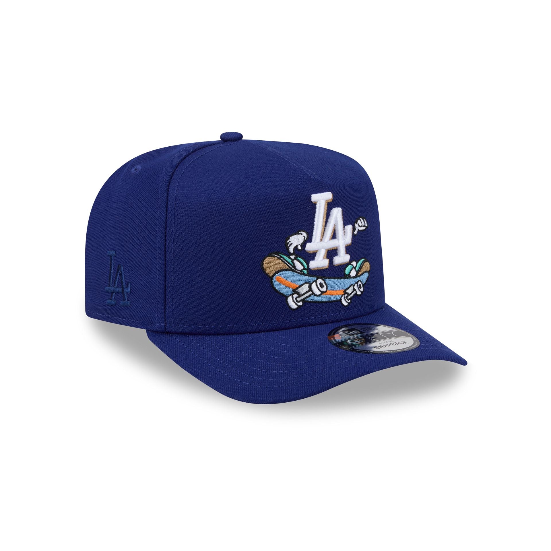 New Era Los Angeles Dodgers Cartoon A-Frame 9FIFTY Snapback Hat - three-quarter right