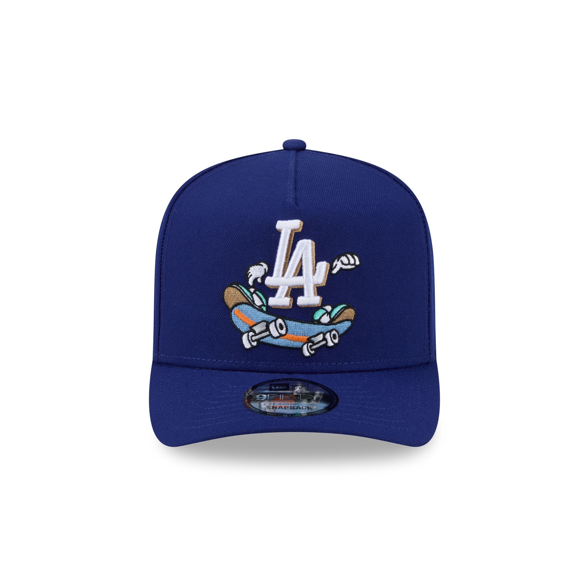 New Era Los Angeles Dodgers Cartoon A-Frame 9FIFTY Snapback Hat - front