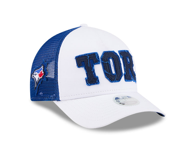 New Era Women's Toronto Blue Jays Optic White Felt Logo 9FORTY M-Crown A-Frame Trucker Hat (Copy)