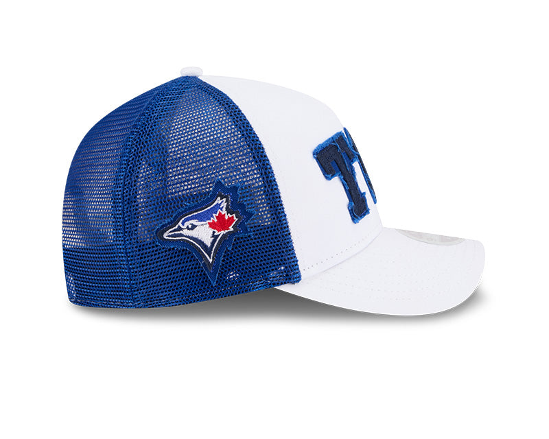 New Era Women's Toronto Blue Jays Optic White Felt Logo 9FORTY M-Crown A-Frame Trucker Hat (Copy)