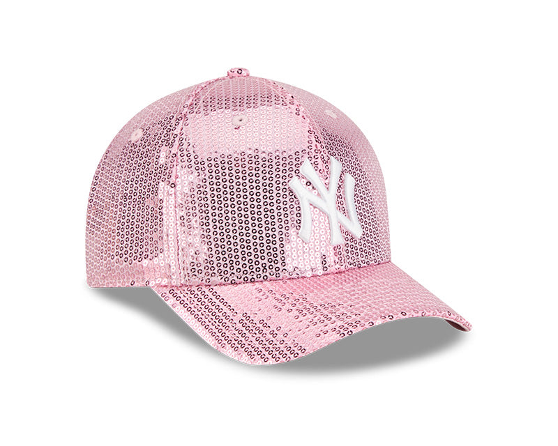New Era Women's New York Yankees Sequin Pink 9FORTY M-Crown Snapback