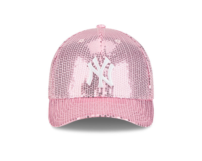 New Era Women's New York Yankees Sequin Pink 9FORTY M-Crown Snapback