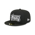 New Era Philadelphia 76ers Hardwood Classics Black 59FIFTY Fitted Hat