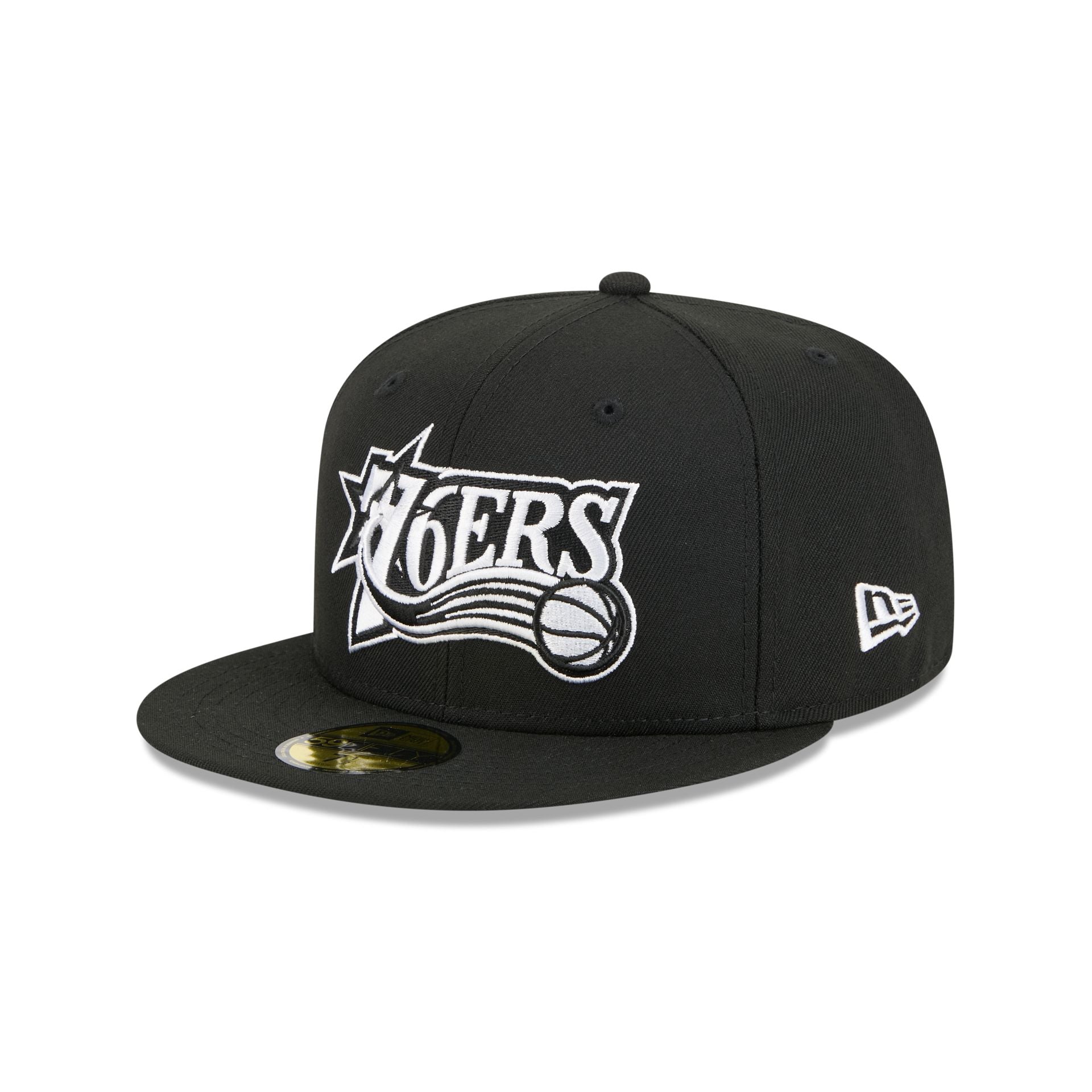 New Era Philadelphia 76ers Hardwood Classics Black 59FIFTY Fitted Hat