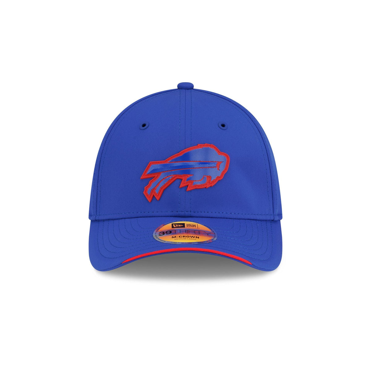 New Era Buffalo Bills 2026 Sideline 39THIRTY M-Crown stretch fit hat royal blue front