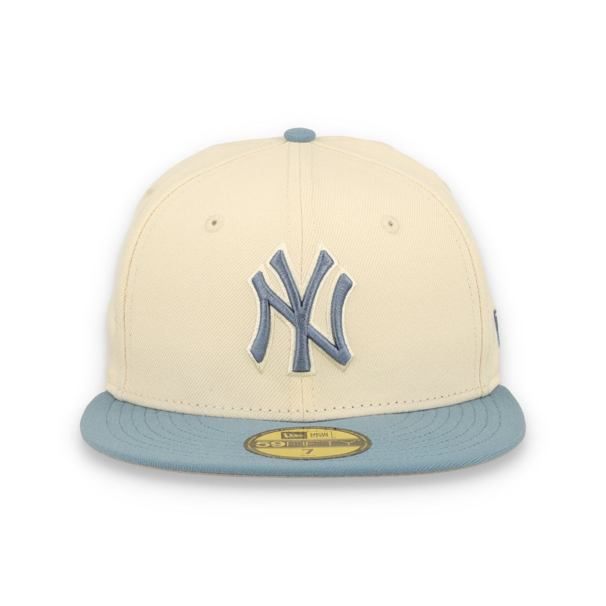 New Era New York Yankees Two-Tone Colour Pack 59FIFTY fitted hat faded blue light cream front