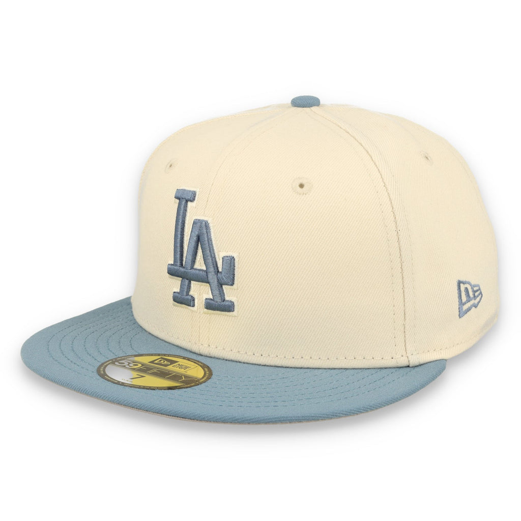 New Era Los Angeles Dodgers Two-Tone Colour Pack 59FIFTY fitted hat faded blue light cream front