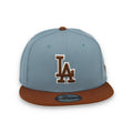 New Era Los Angeles Dodgers Two-Tone Colour Pack 9FIFTY snapback hat deep auburn faded blue front