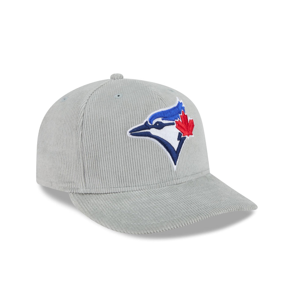 New Era Toronto Blue Jays grey corduroy 59FIFTY fitted hat three-quarter right