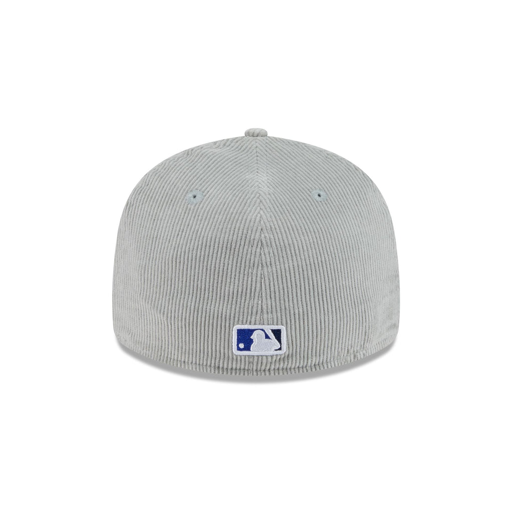 New Era Toronto Blue Jays grey corduroy 59FIFTY fitted hat rear