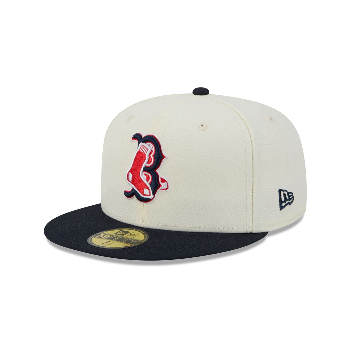 New Era MLB 2026 Deceptor 2 59FIFTY Fitted Hat - Boston Red Sox Chrome White, three-quarter left view