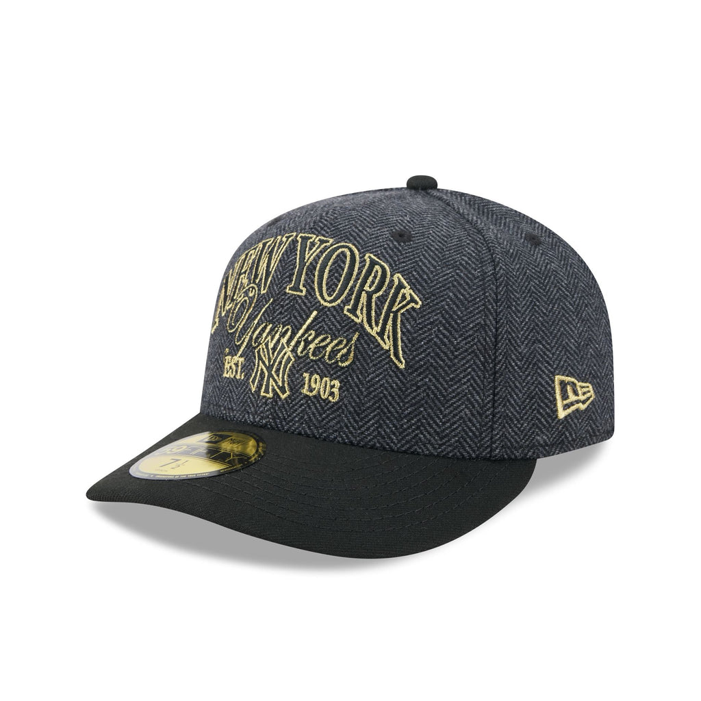 New Era MLB 2026 Faux Wool 59FIFTY Fitted Hat - Black, three-quarter left view