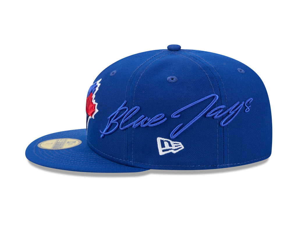 New Era Toronto Blue Jays Side Script 59FIFTY fitted hat left side script