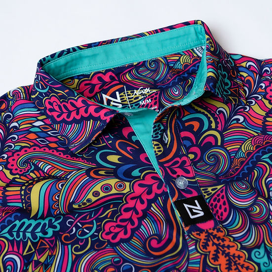 North Golf Abstract Floral Polo