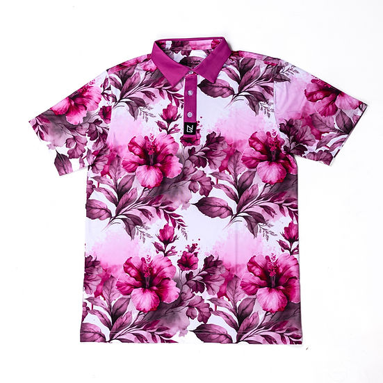 North Golf Floral Smoke Polo