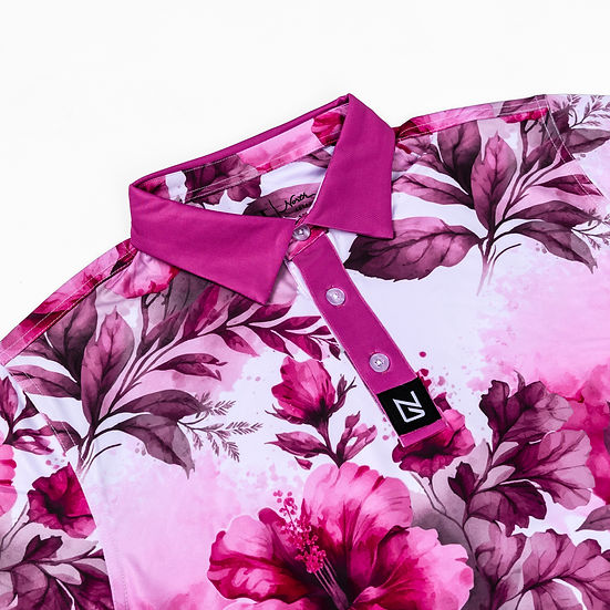 North Golf Floral Smoke Polo