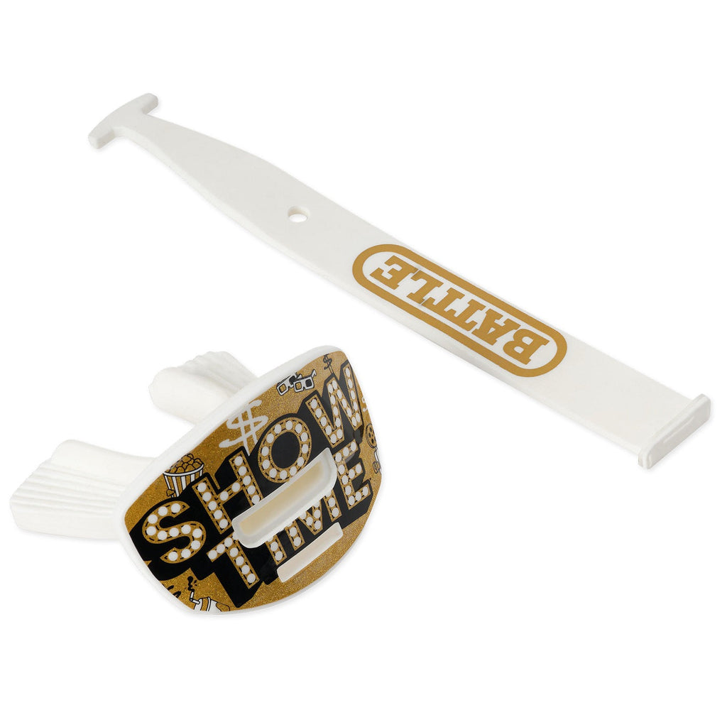 "Showtime" Speed X Football Mouthguard - WHITE/GOLD