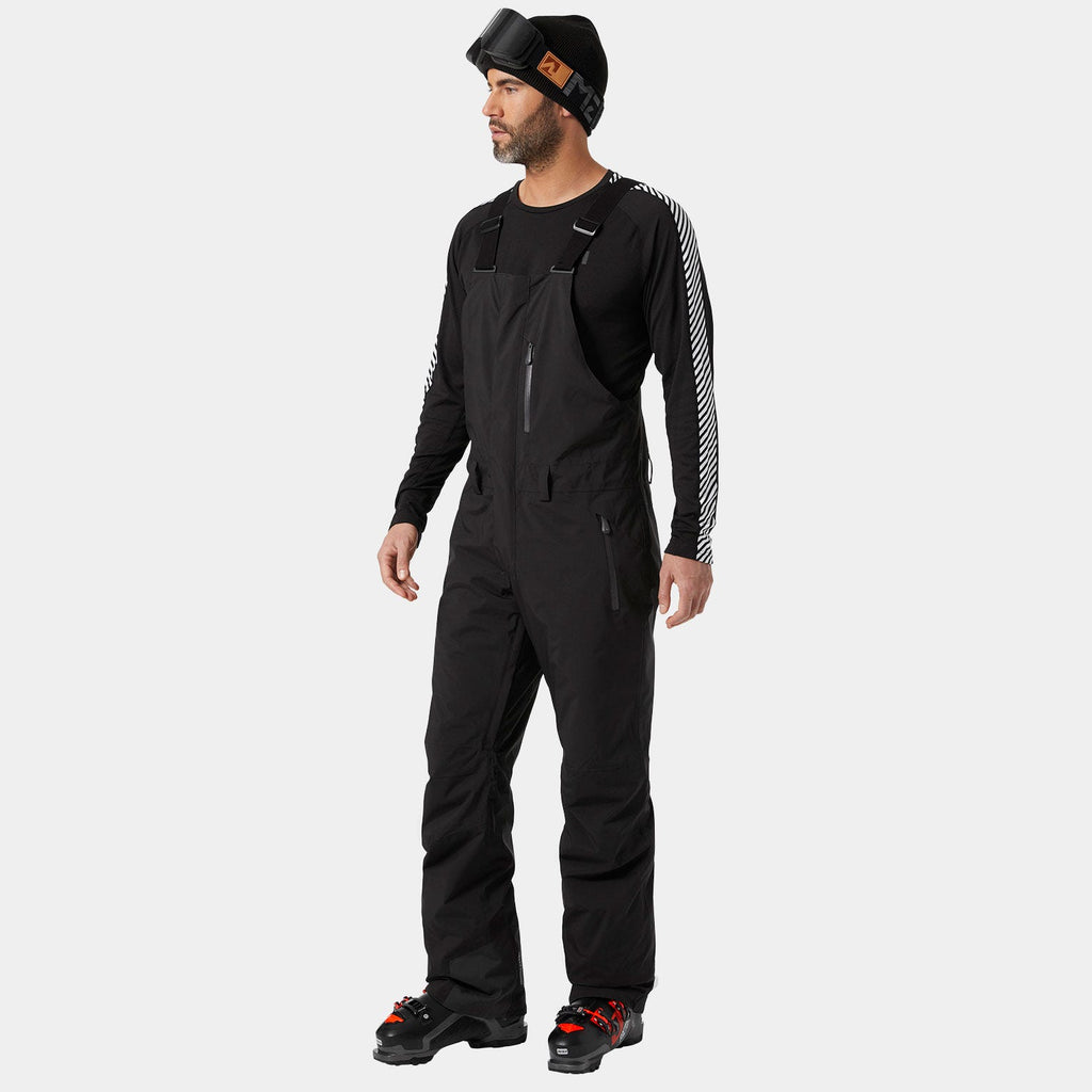 Helly Hansen Men's Legendary Insulated Bib Pant, Black, on-model front