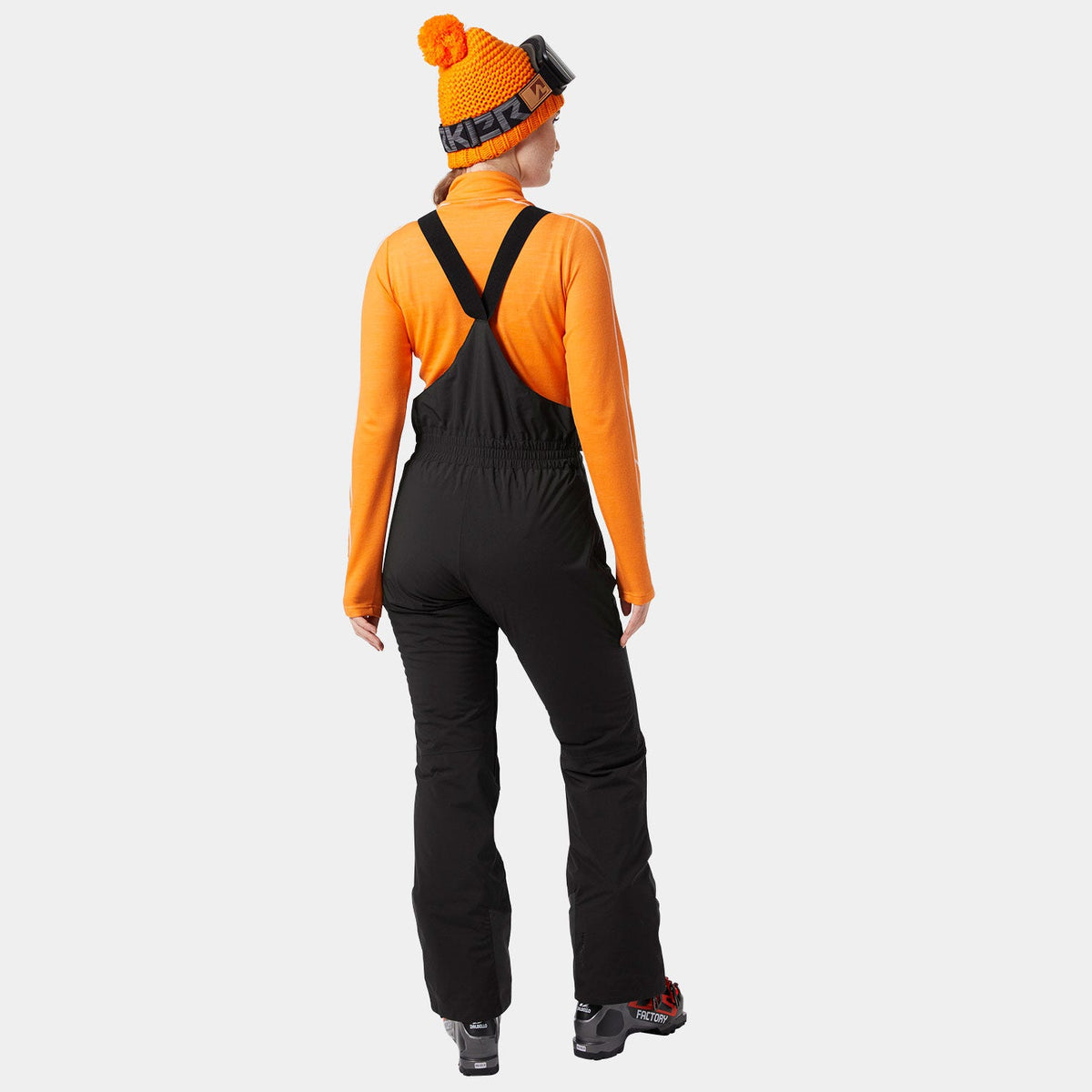 Helly Hansen Women's Legendary Insulated Bib Pant, Black, on-model back